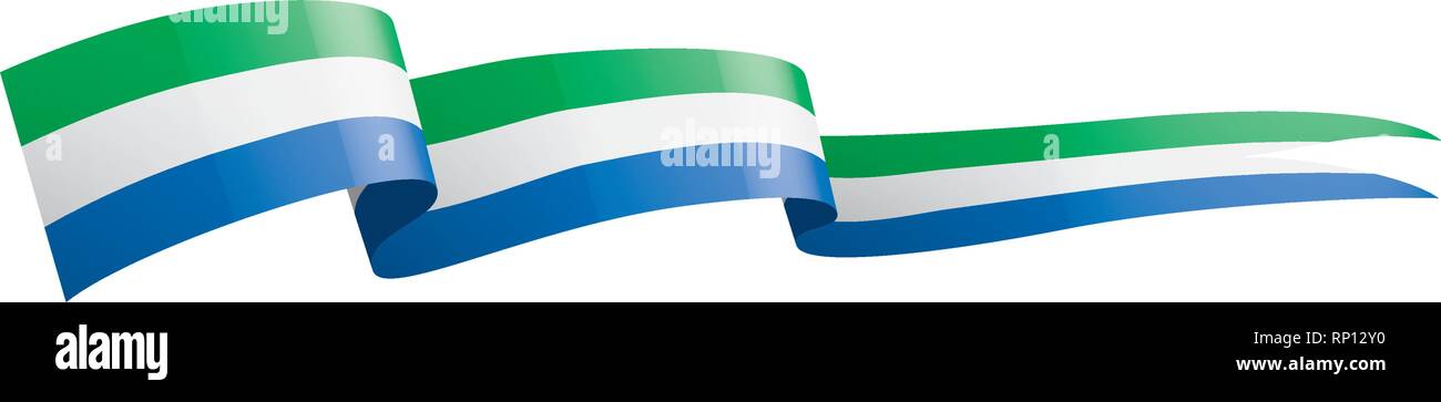 Sierra Leone flag, vector illustration on a white background Stock ...