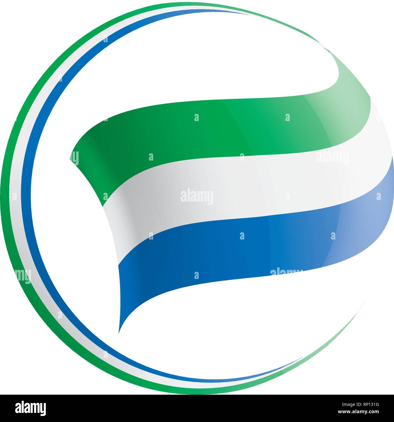 Sierra Leone flag, vector illustration on a white background Stock ...