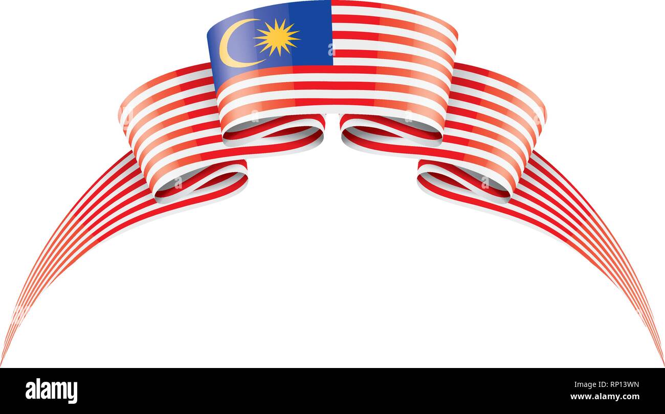 Malaysia flag, vector illustration on a white background Stock Vector