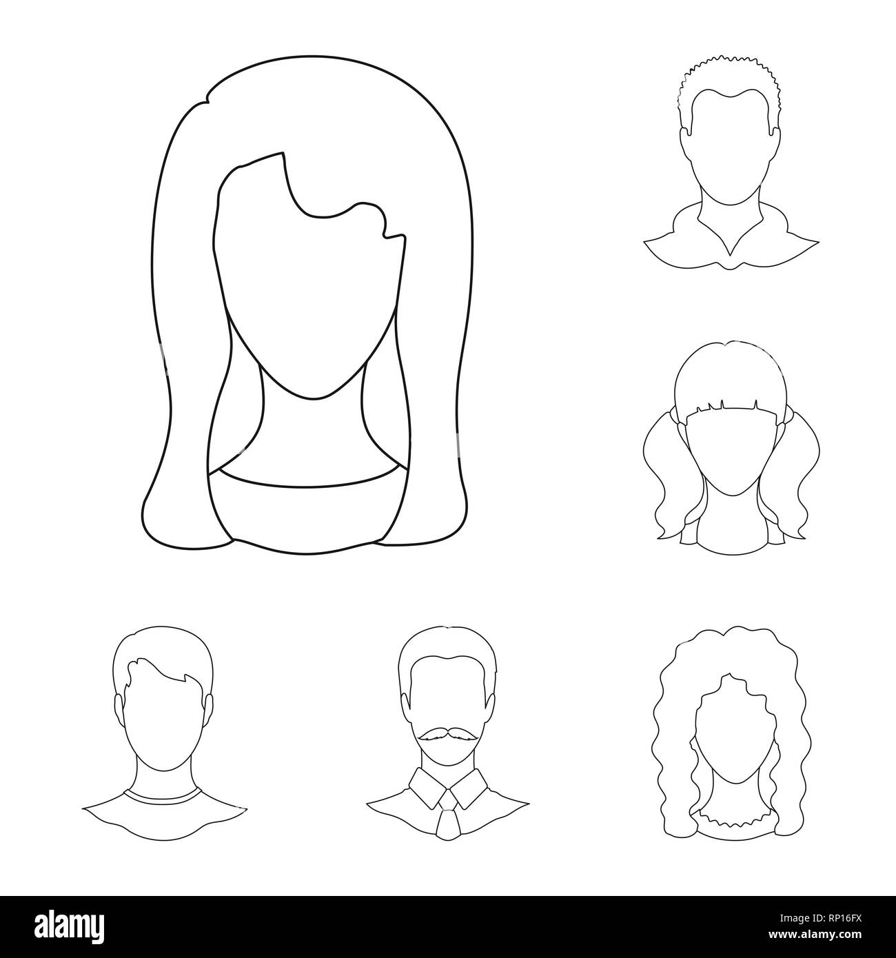 Vector illustration of professional and photo logo. Collection of professional and profile stock vector illustration. Stock Vector