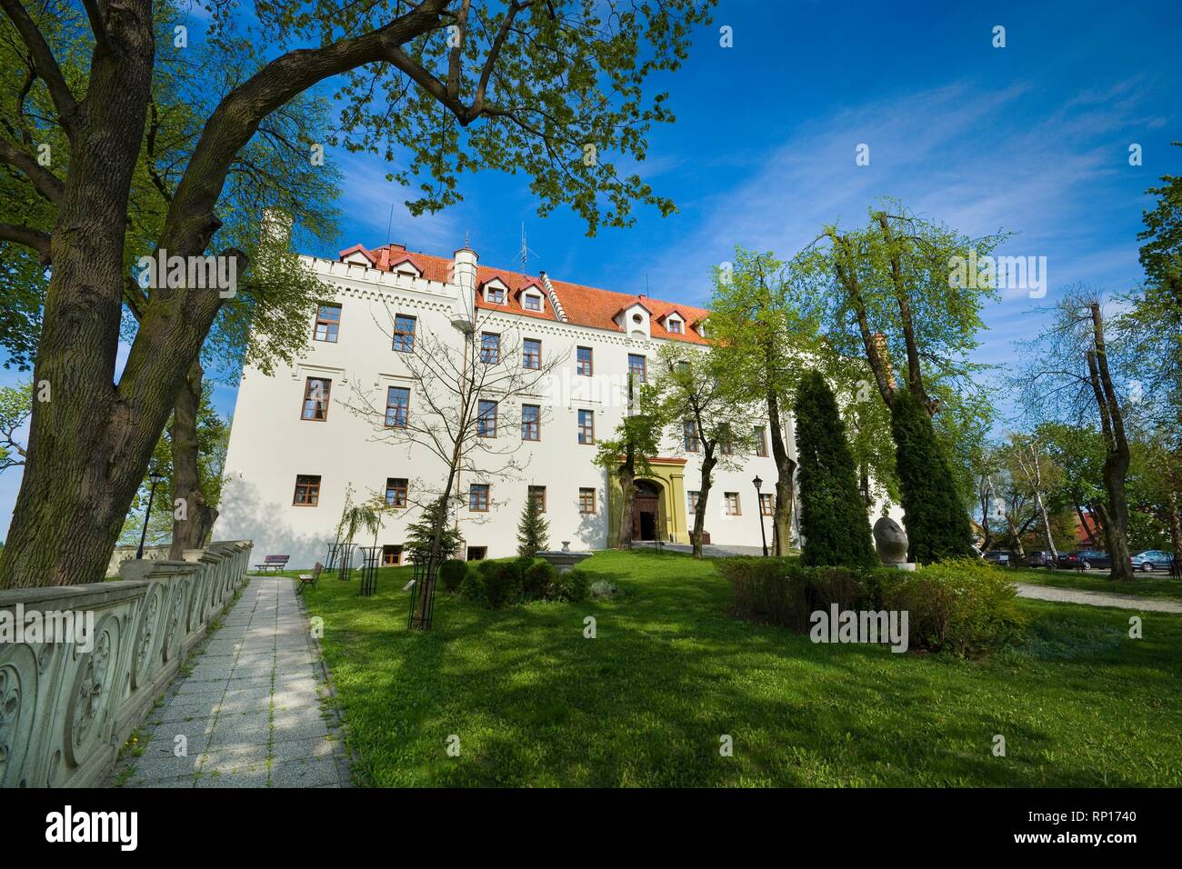 RYN, POLAND - APRIL 29, 2018: Medieval teutonic knights castle in Ryn (former Rhein, East Prussia) Stock Photo