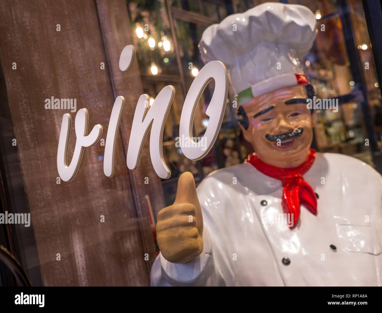 Typical stereotype charming italian italy chef cook hi-res stock 