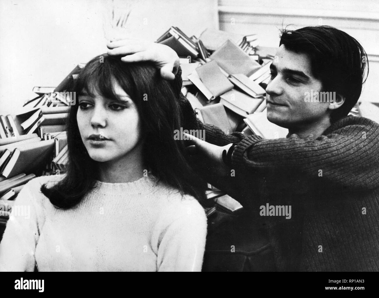 anne wiazemsky, jean pierre leaud, la chinoise, 1967 Stock Photo Alamy