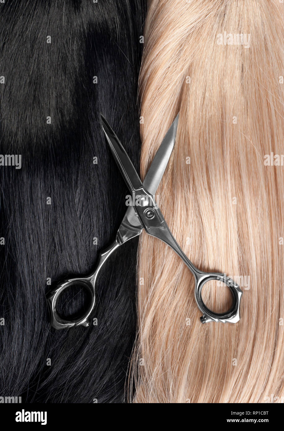 Long blond black hair hi-res stock photography and images - Alamy
