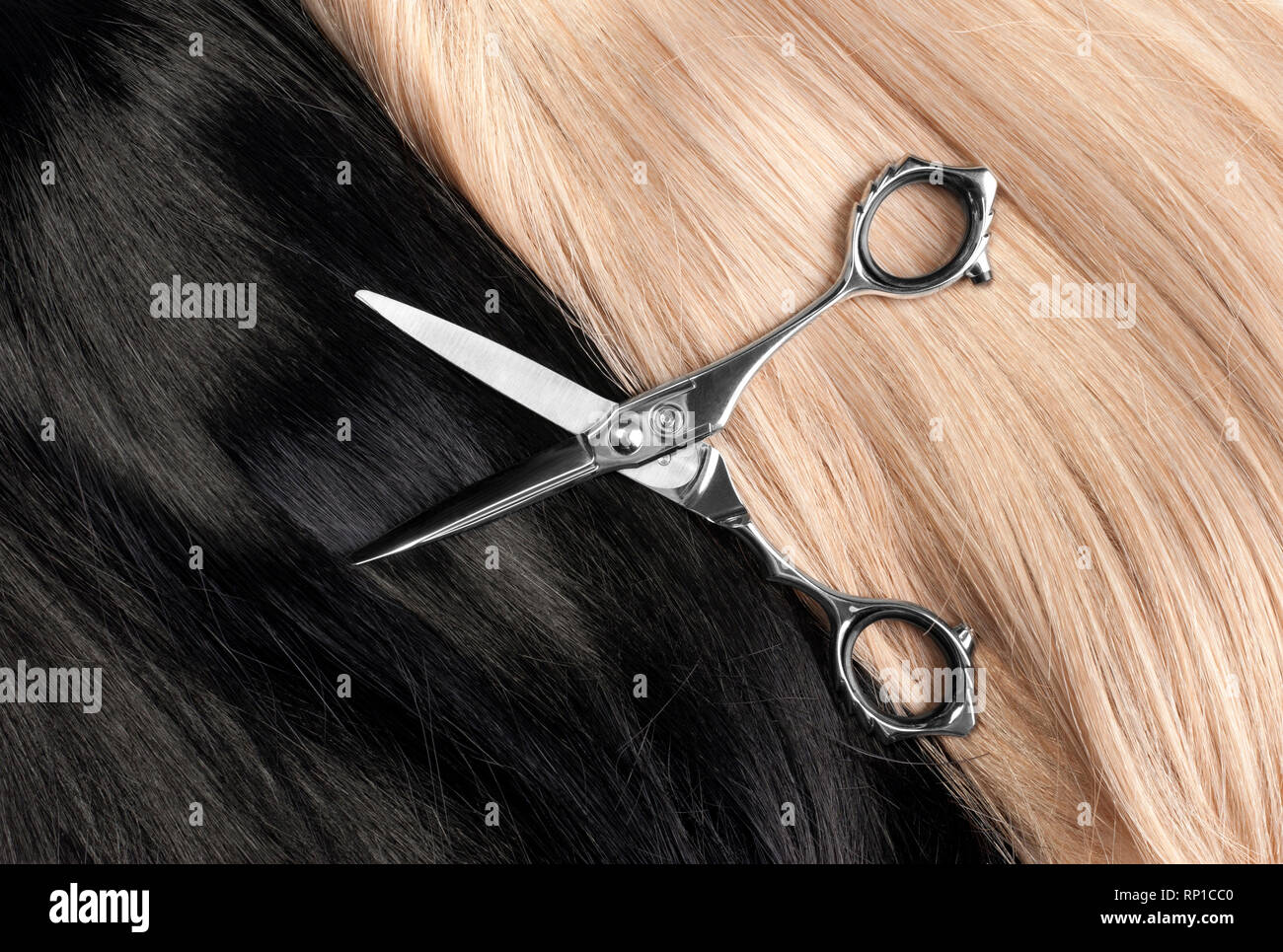 Long blond black hair hi-res stock photography and images - Alamy