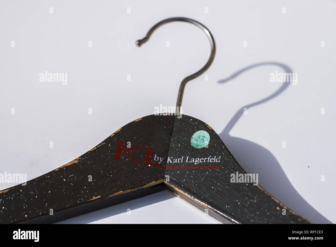 KARL LAGERFELD hanger from 23 rue Palestro atelier from the 80's Stock Photo