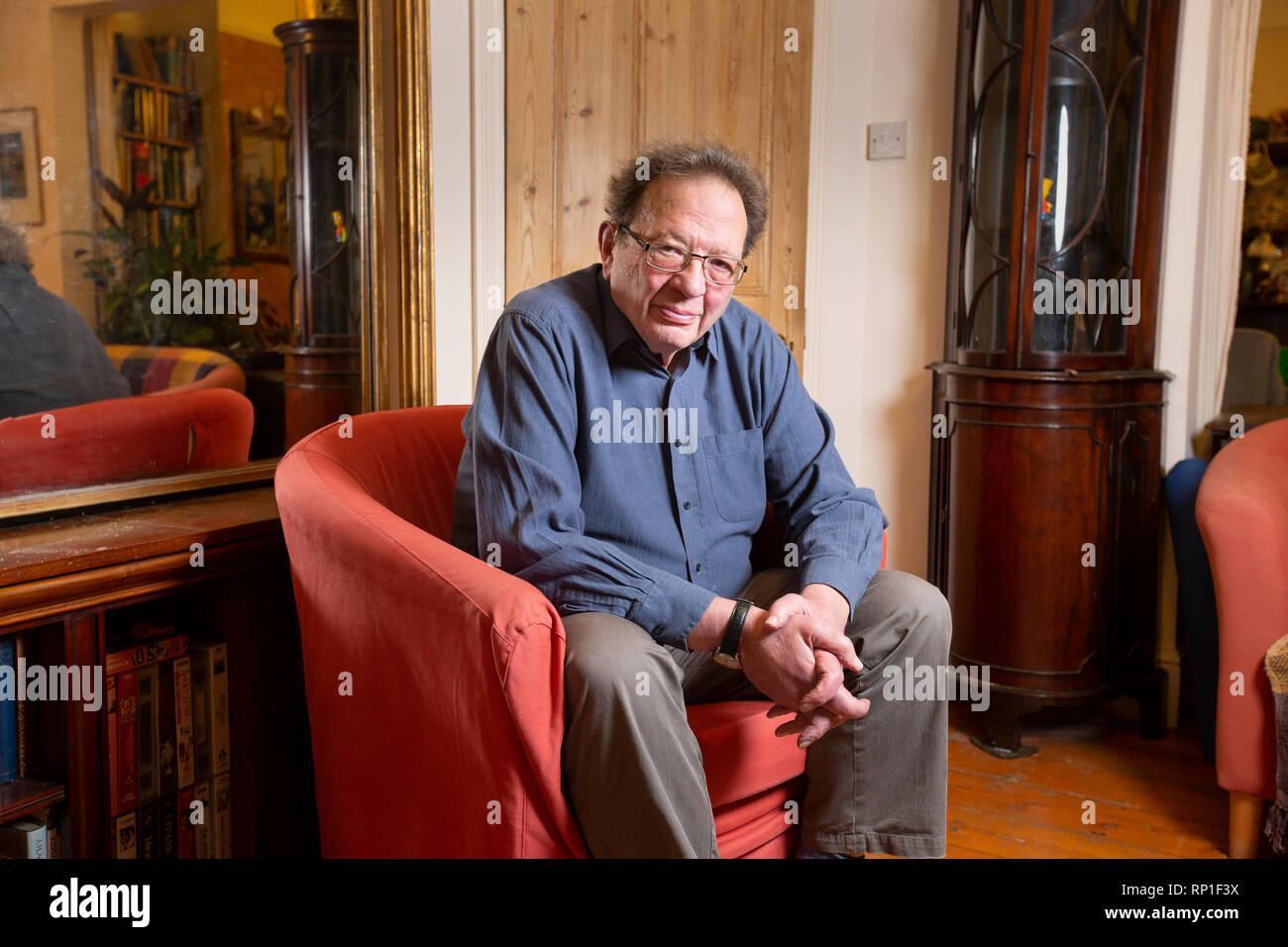Larry Sanders, brother of US presidential hopeful Bernie Sanders. He is at his home in Oxford, UK. Stock Photo