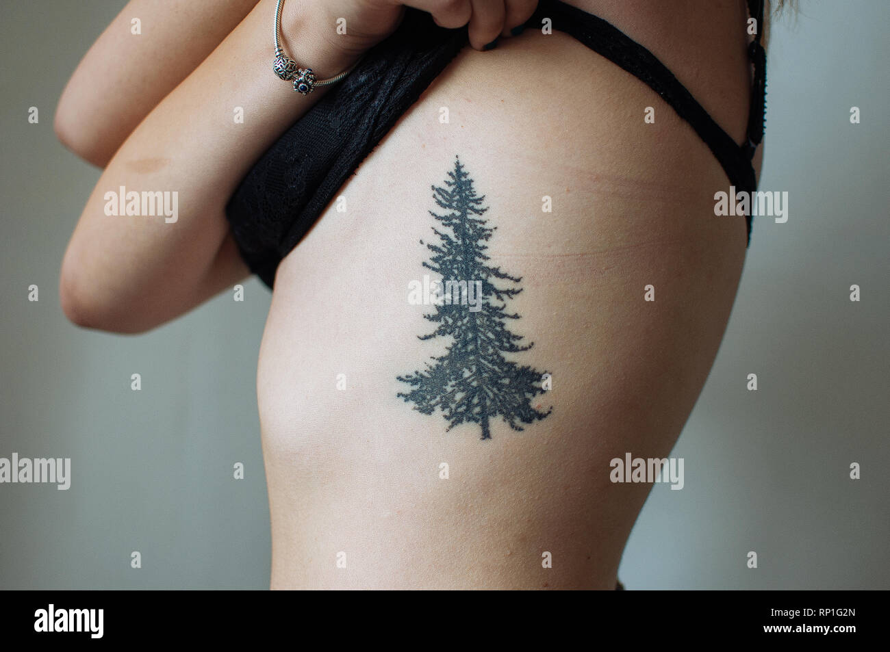 Art project about tattoos and scars. Stock Photo