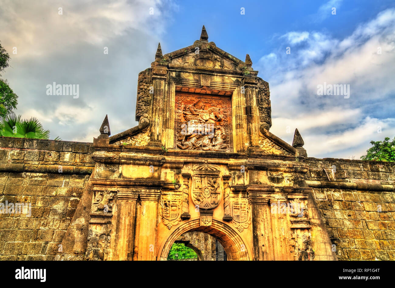 Gate of Fort Santiago in Intramuros - Manila, Philippines Stock Photo