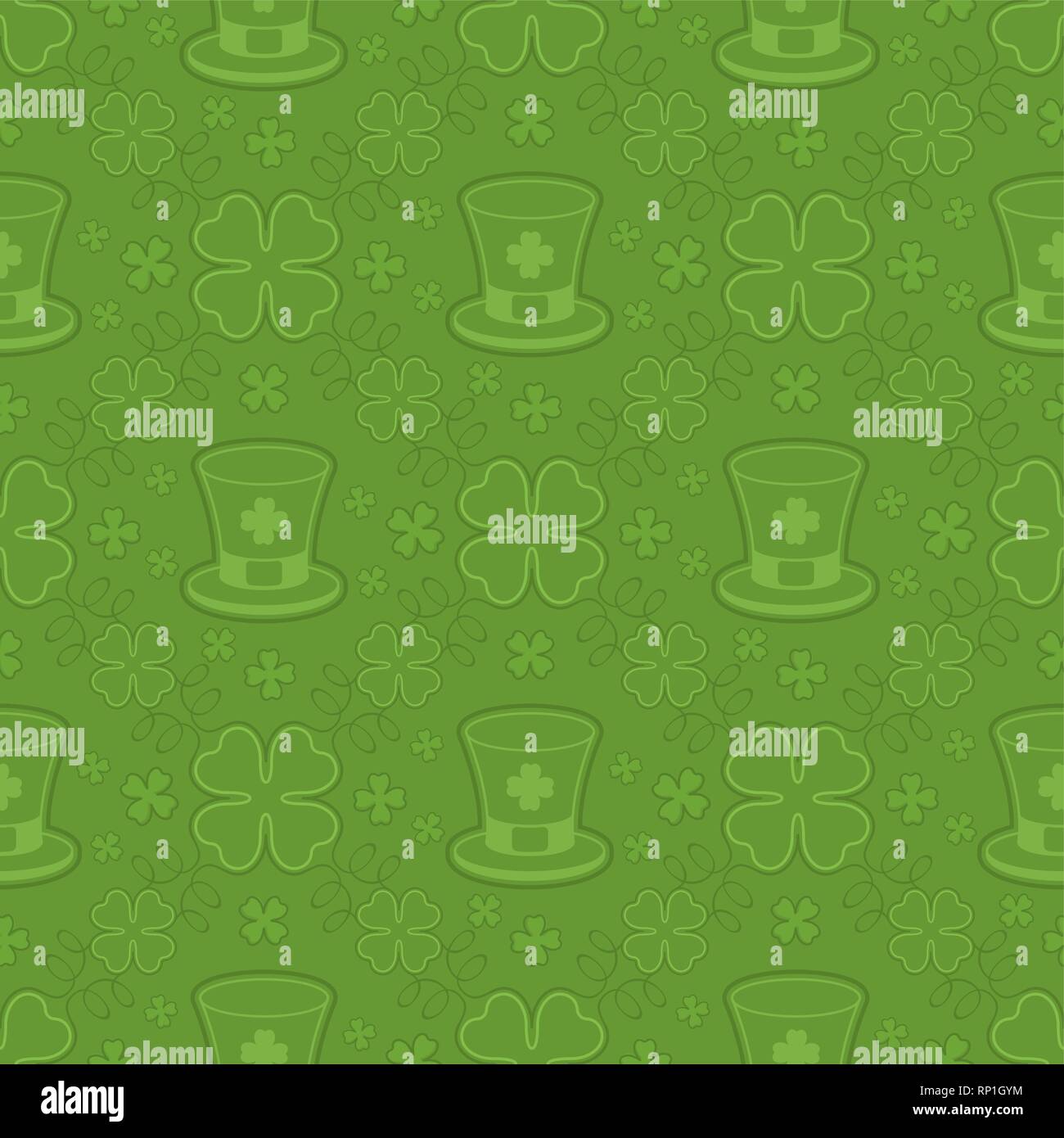 Patrick day seamless pattern Stock Vector