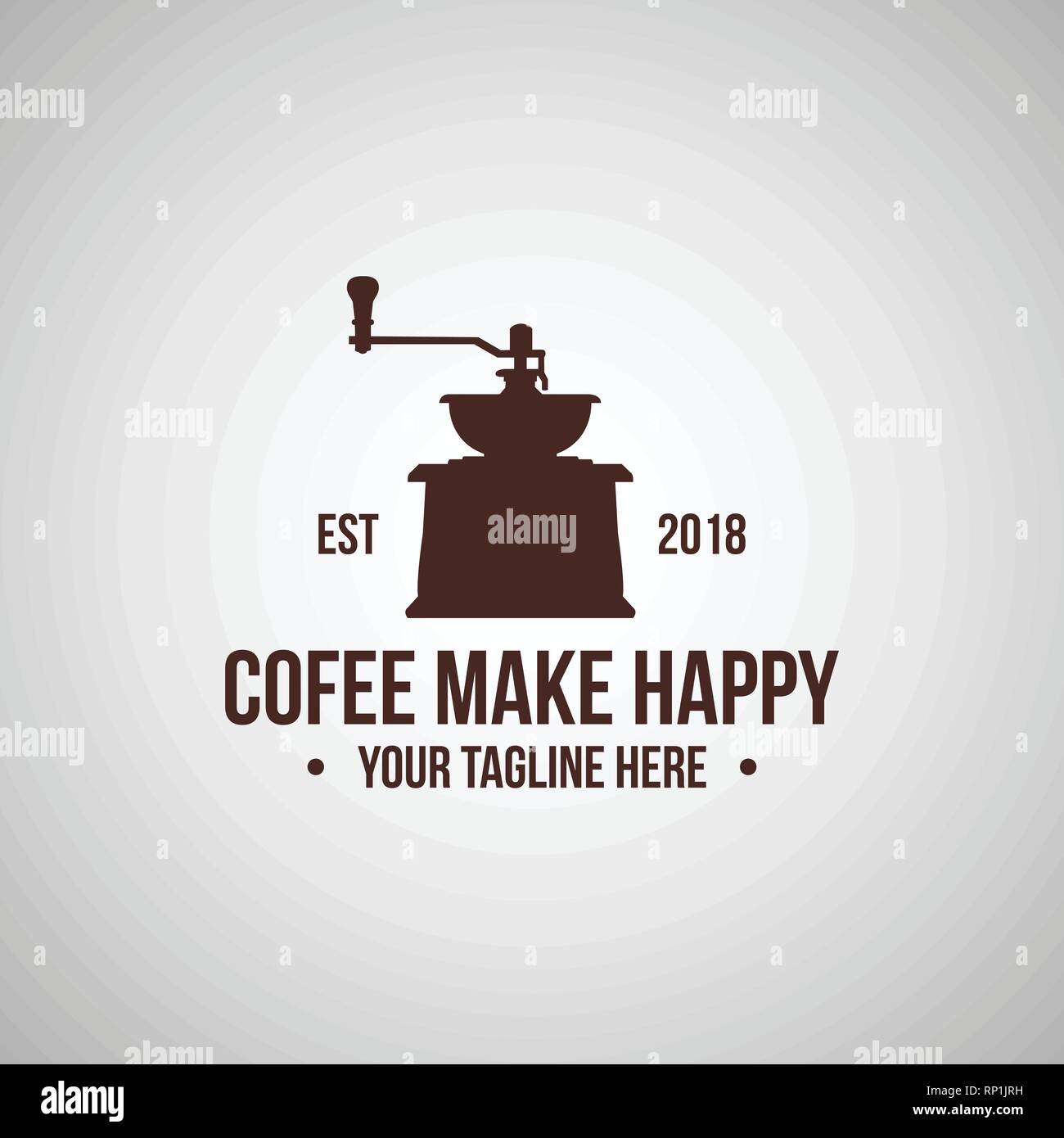 Vintage Coffee shop logo vector illustration. Espresso coffee icon