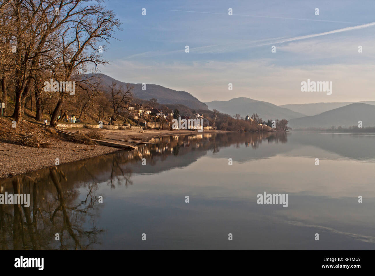 reflection on the Danube Stock Photo