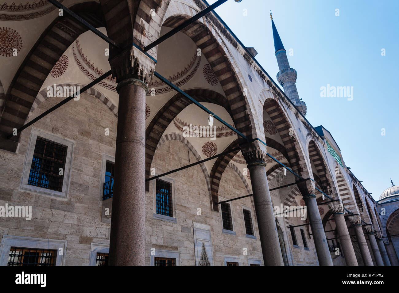 The exterior of Sultan Ahmed Mosque (Blue Mosque), Istanbul Stock Photo ...