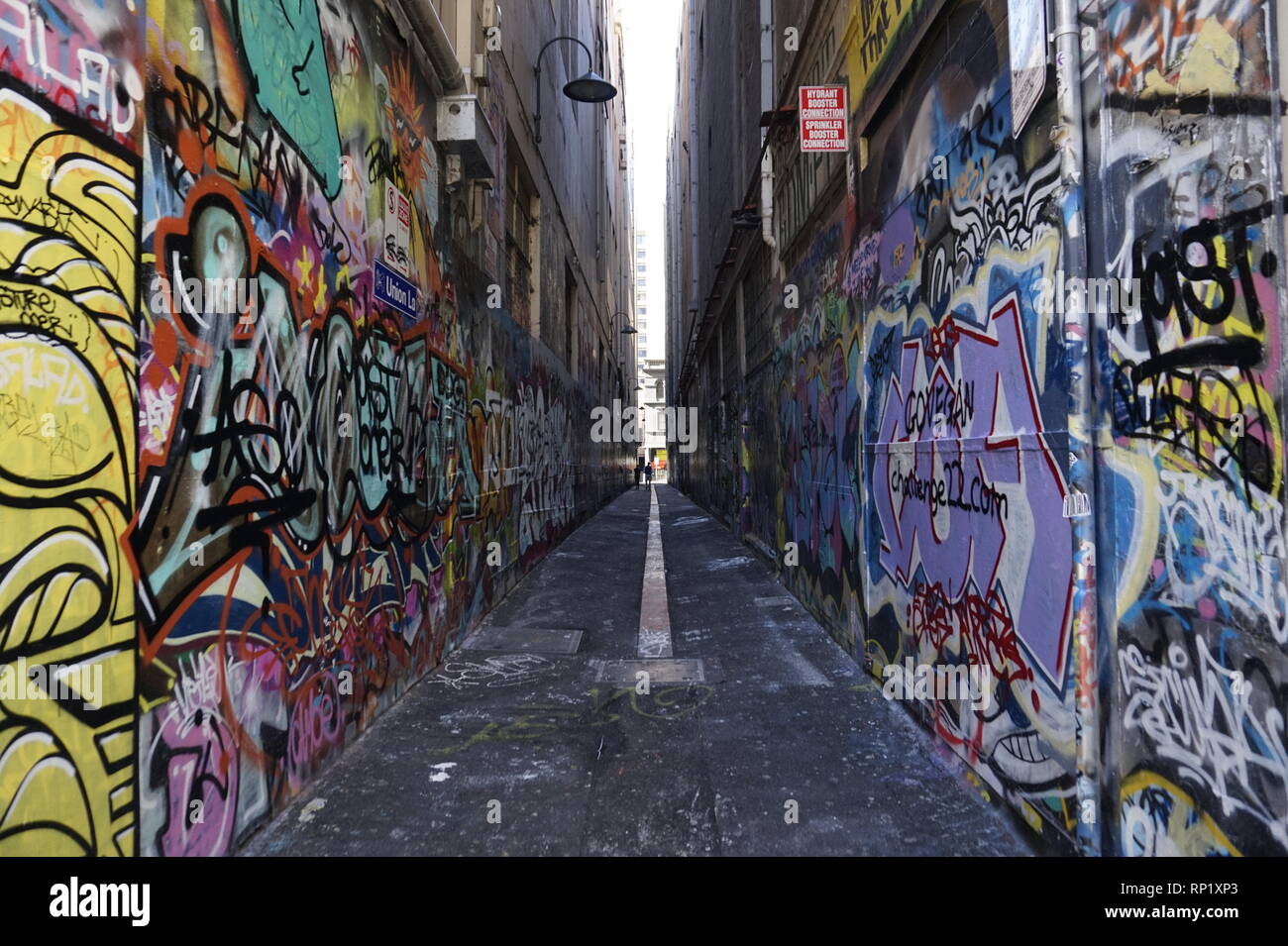 Melbourne Laneways and Street Art Stock Photo