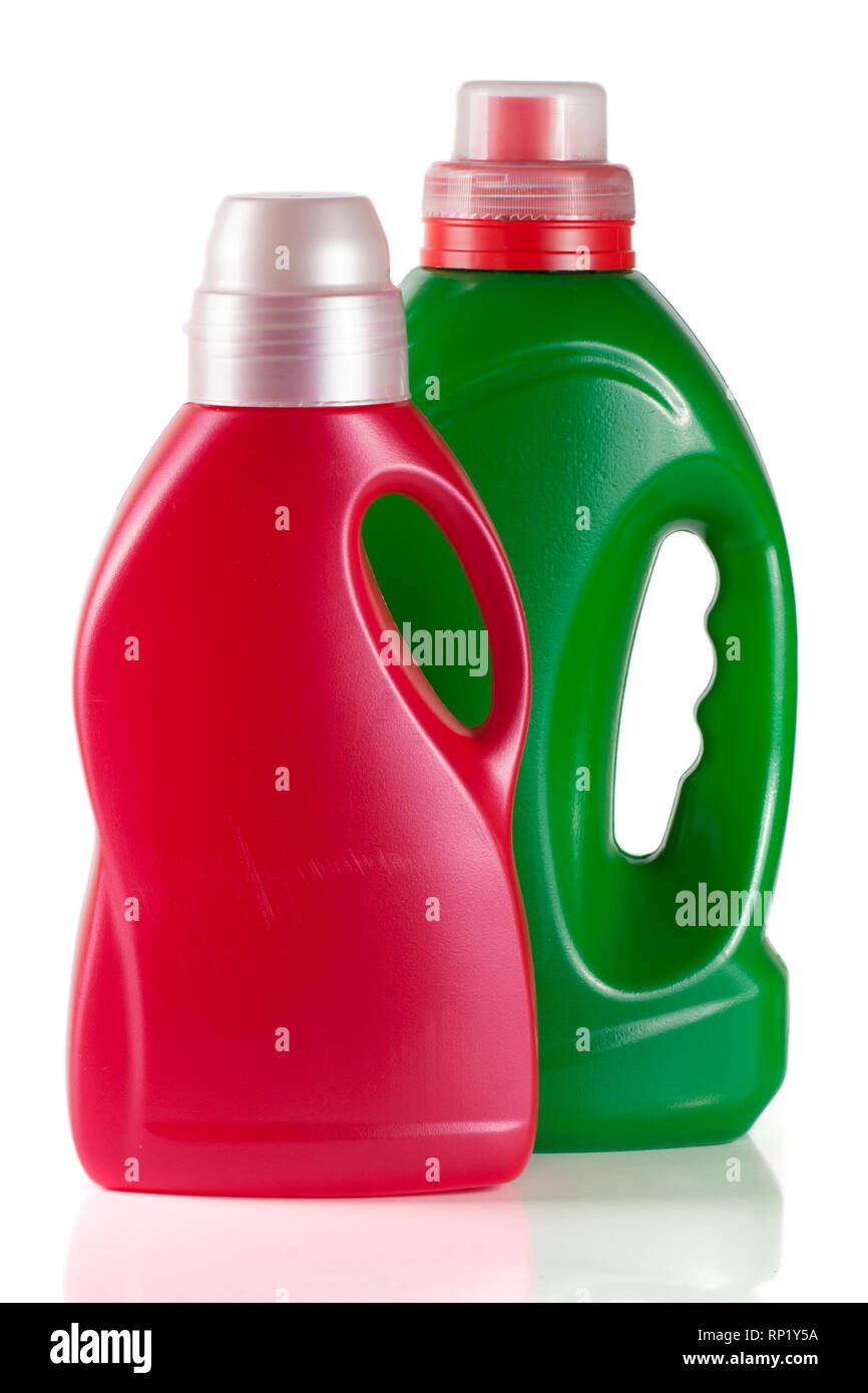 laundry detergent bottle with fabric softener isolated on white background Stock Photo Alamy