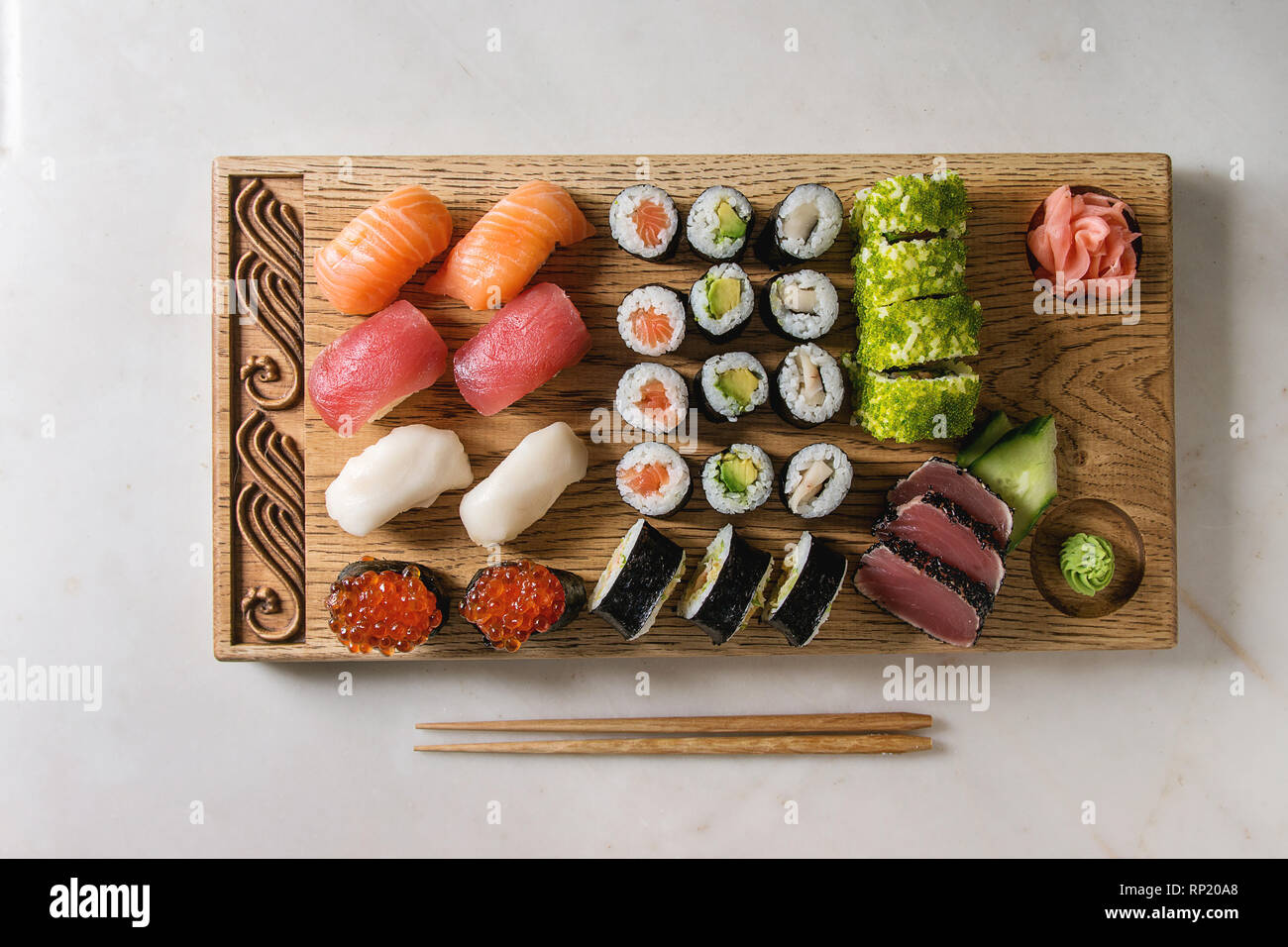 Sushi sashimi set Stock Photo Alamy