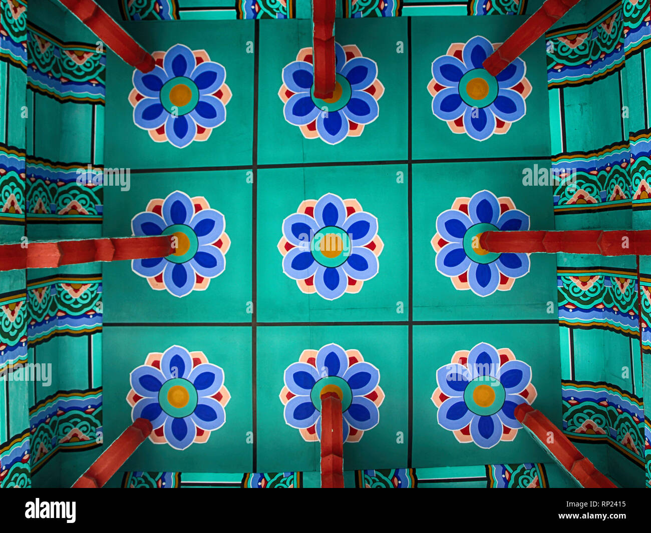 Bottom View of Observatory in Gangcheonsan Mountain, Sunchang, Jeollanamdo, South Korea, Asia Stock Photo