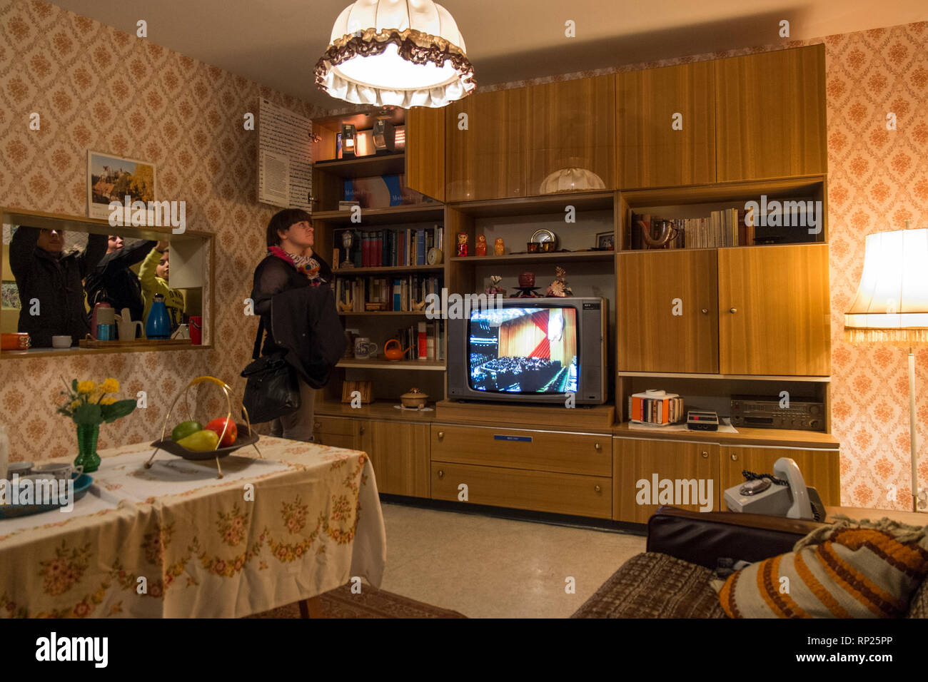 The DDR museum in Berlin, Germany. You can see how an East Germany family lived under Communism. Stock Photo