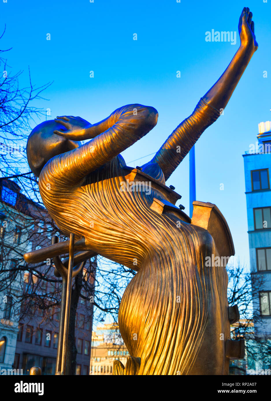 Woman Aflame (1936-37) monumental sculpture weighing more than 5 tonnes by Salvador Dali, Norrmalmstorg, Stockholm, Sweden, Scandinavia Stock Photo