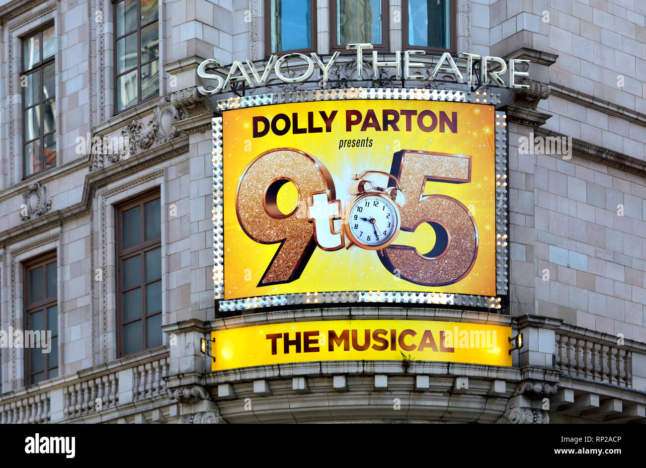 London, England, UK. Savoy Theatre: '9 to 5 - The Musical' (by Dolly Parton) Feb 2019 Stock Photo