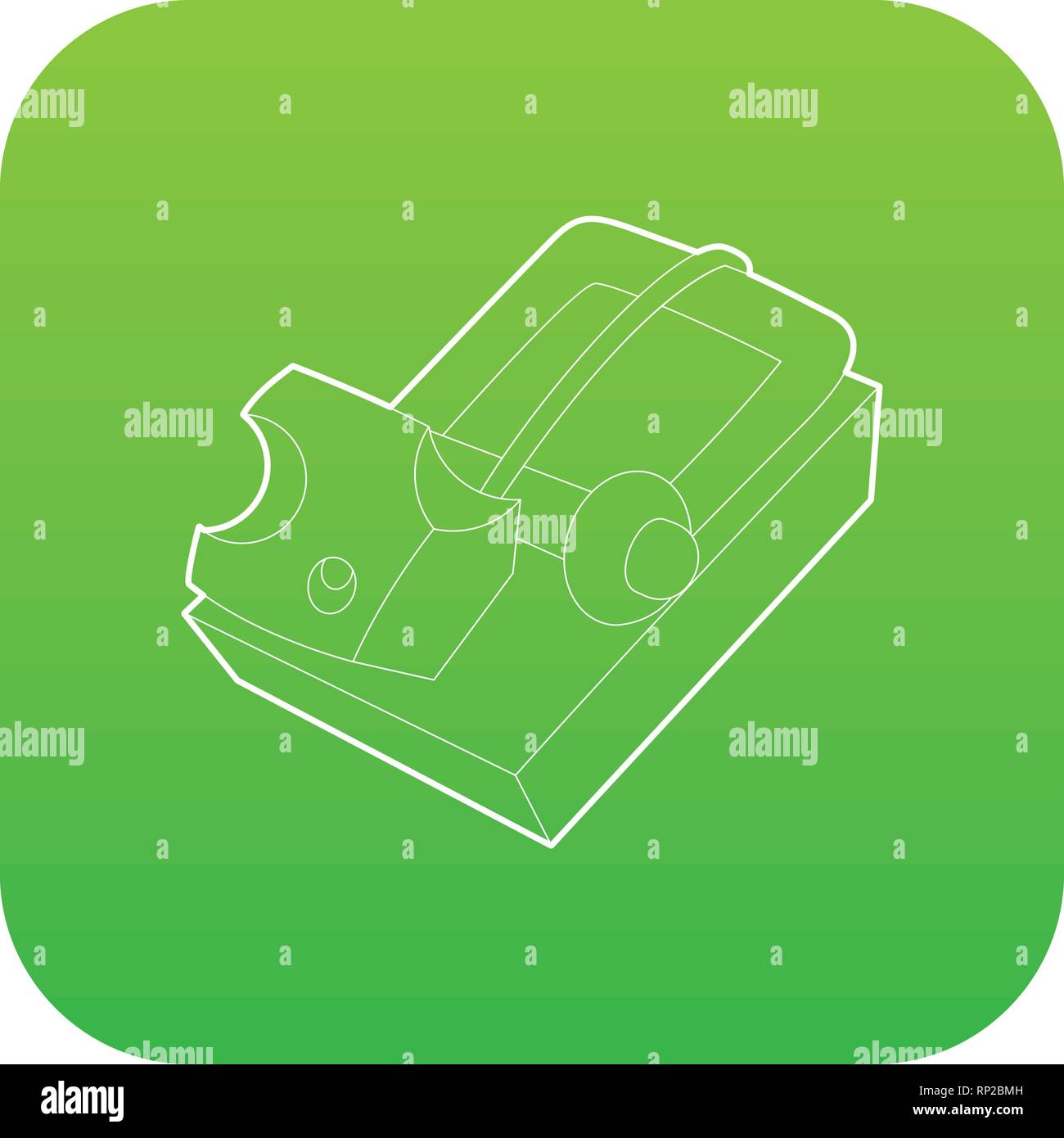 Mousetrap icon green vector Stock Vector