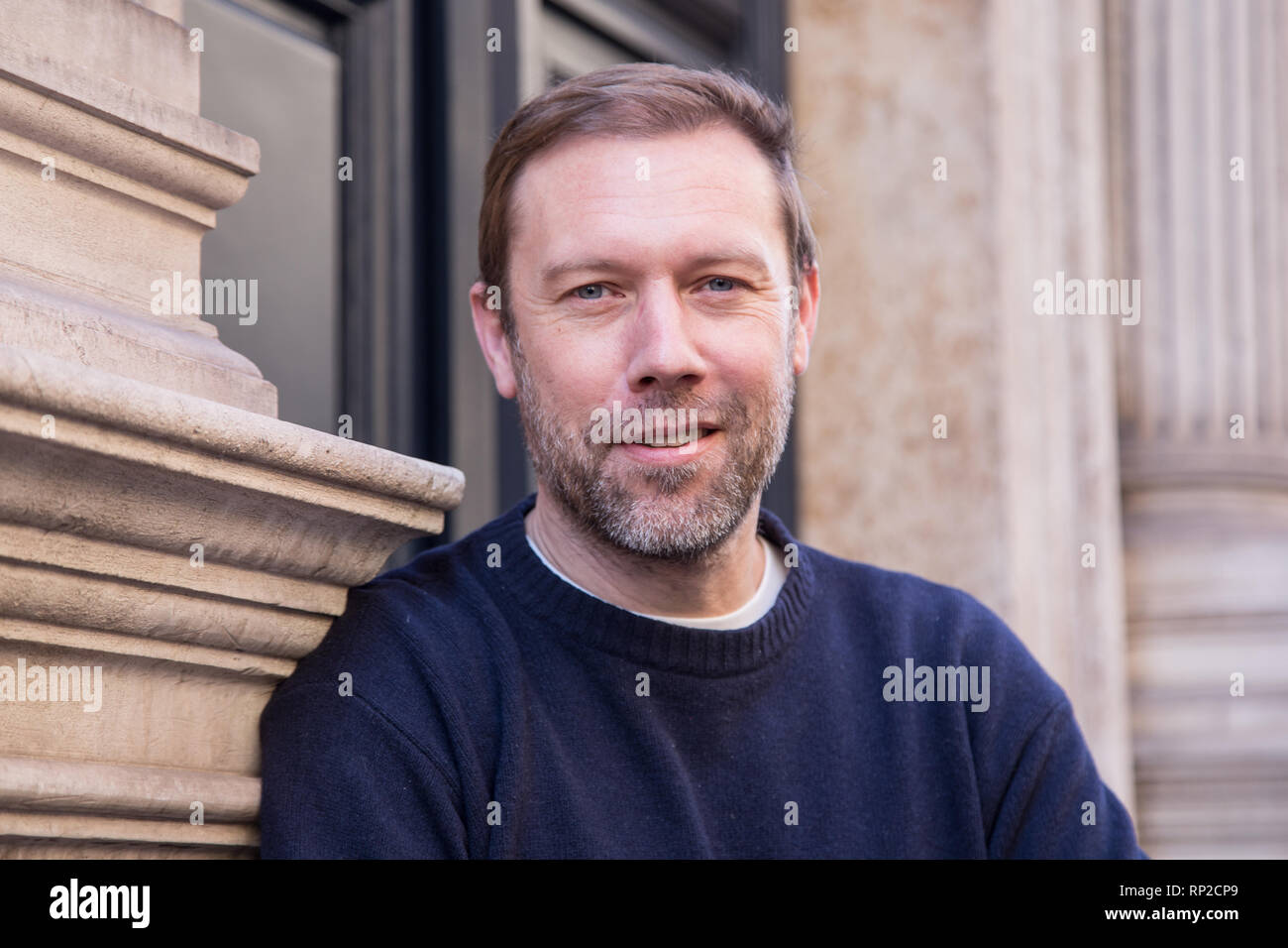 Rome, Italy. 20th Feb, 2019. Jakob Cedergren during the photocall in Rome with the Danish actor Jakob Cedergren, for presentation of the film 'The Guilty' directed by Gustav Moller Credit: Matteo Nardone/Pacific Press/Alamy Live News Stock Photo