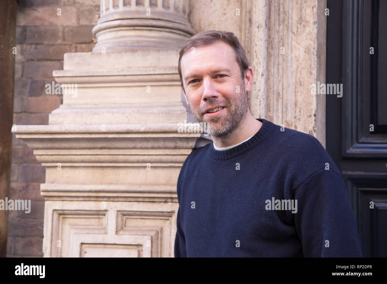 Rome, Italy. 20th Feb, 2019. Jakob Cedergren during the photocall in Rome with the Danish actor Jakob Cedergren, for presentation of the film 'The Guilty' directed by Gustav Moller Credit: Matteo Nardone/Pacific Press/Alamy Live News Stock Photo