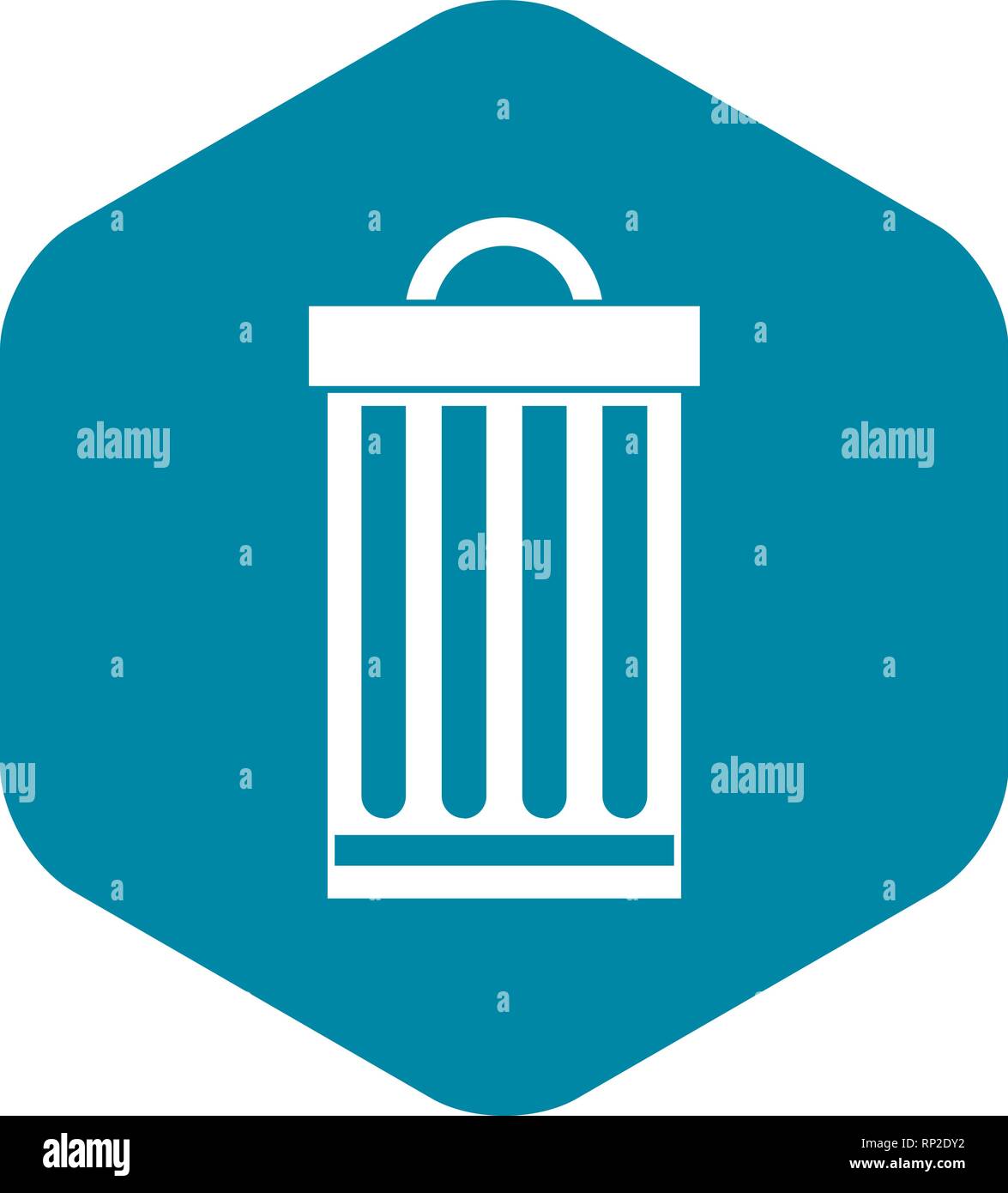 Trash can icon, simple style Stock Vector Image & Art - Alamy