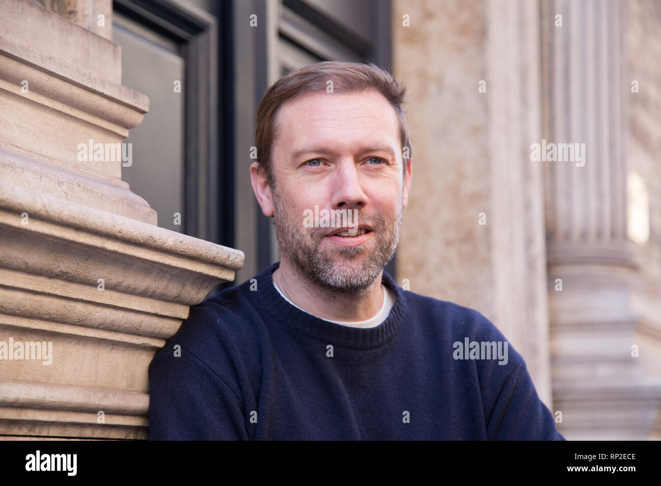 Rome, Italy. 20th Feb, 2019. Jakob Cedergren during the photocall in Rome with the Danish actor Jakob Cedergren, for presentation of the film 'The Guilty' directed by Gustav Moller Credit: Matteo Nardone/Pacific Press/Alamy Live News Stock Photo