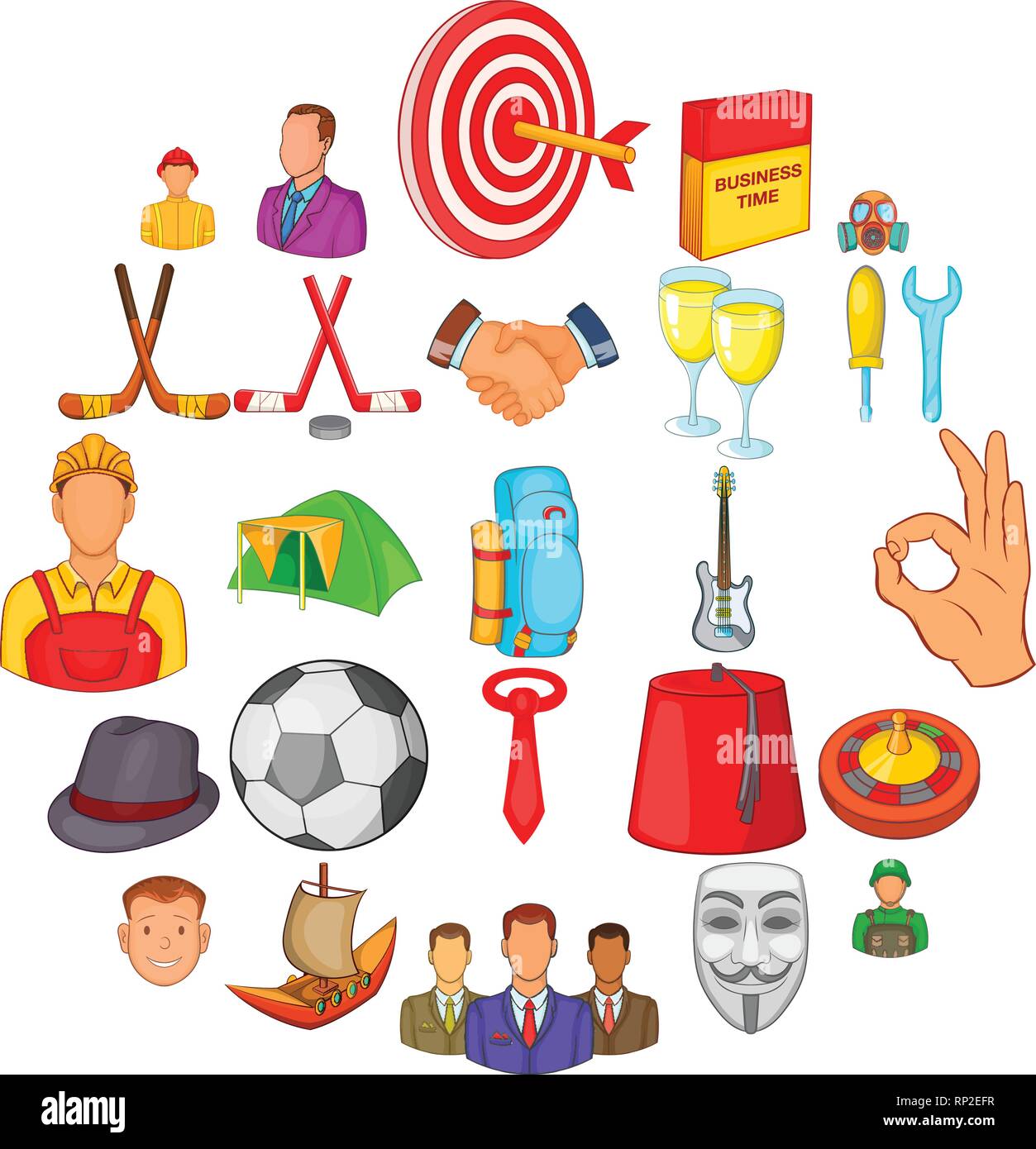 Fathers day icons set, cartoon style Stock Vector Image & Art - Alamy