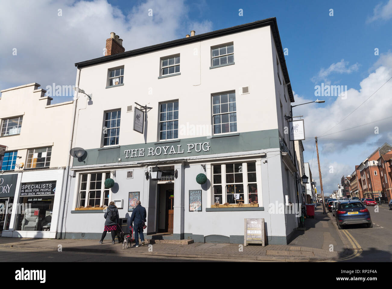 The Royal Pug eclectic pub and restaurant in Regent Street, Leamington Spa, Warwickshire Stock Photo