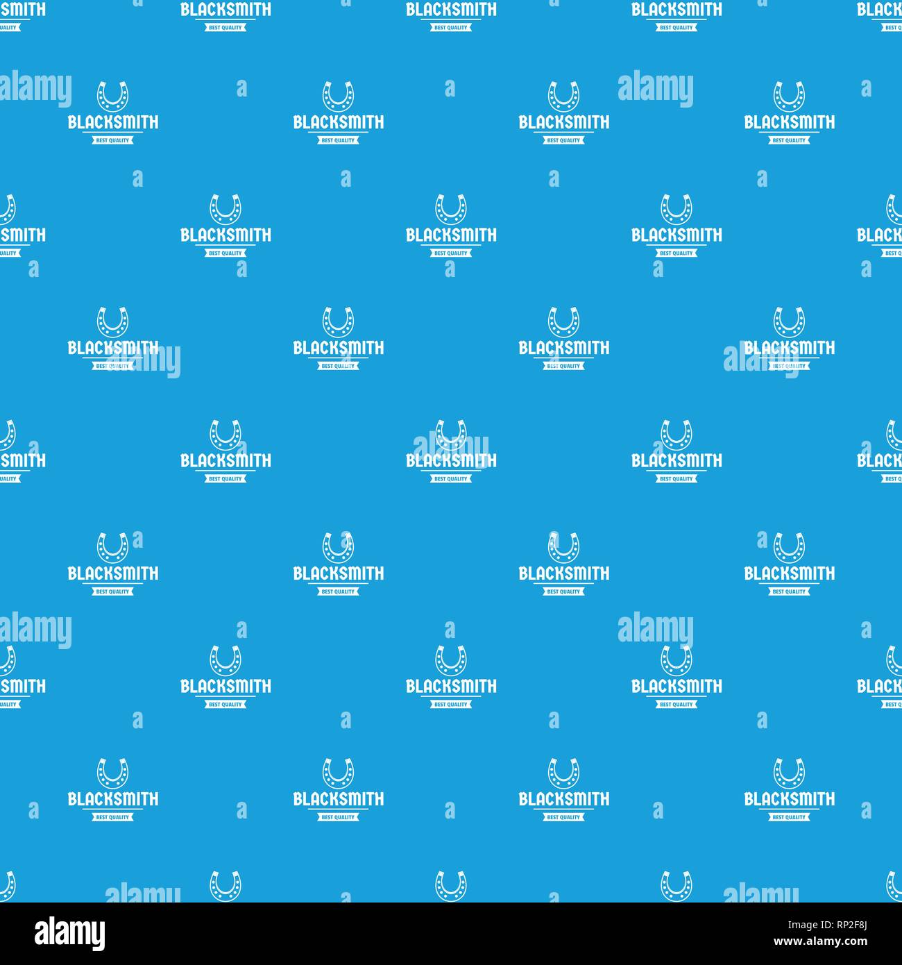 Shop blacksmith pattern vector seamless blue Stock Vector