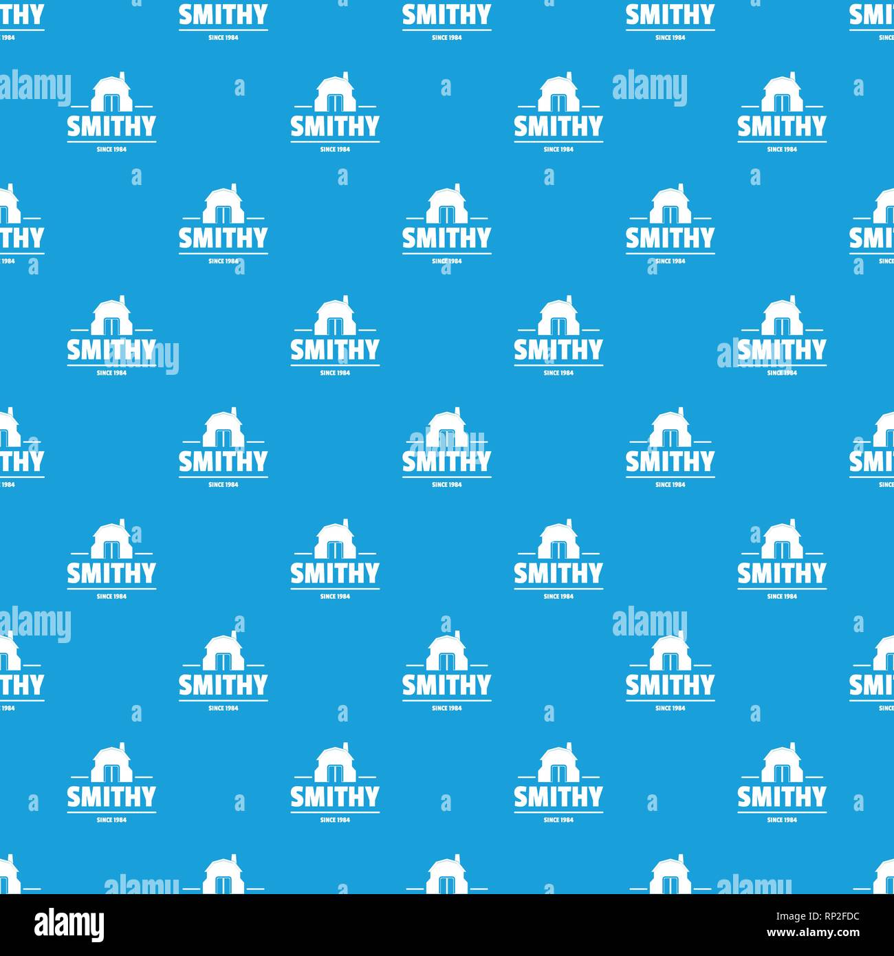 Smithy pattern vector seamless blue Stock Vector