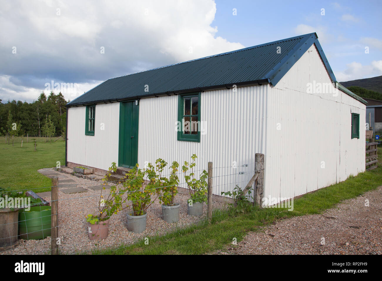Old Whitewashed Crofters Cottage Near Fortwilliam In The Scottish