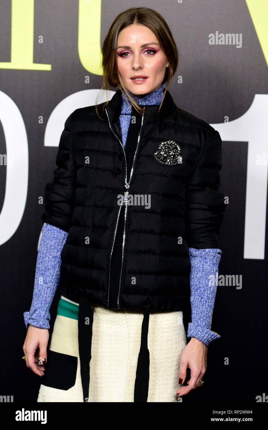 Milan, Italy. 21st Feb, 2019. Milan, Women's Fashion Fall/Winter 2019/2020  arrivals Parade: Moncler In the picture: Olivia Palermo Credit: Independent  Photo Agency/Alamy Live News Stock Photo - Alamy