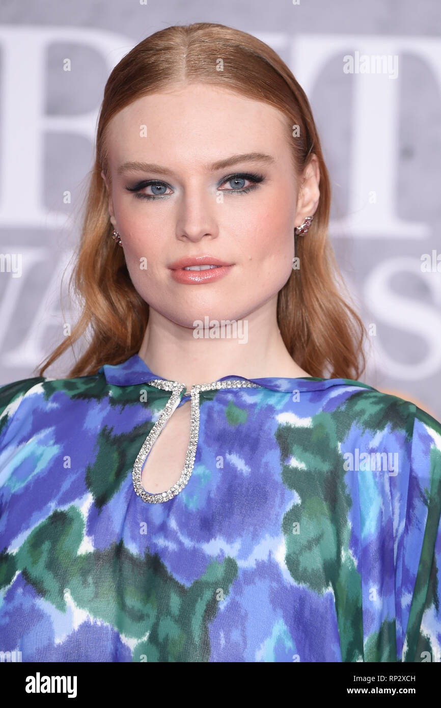 LONDON, UK. February 20, 2019: Freya Ridings arriving for the BRIT