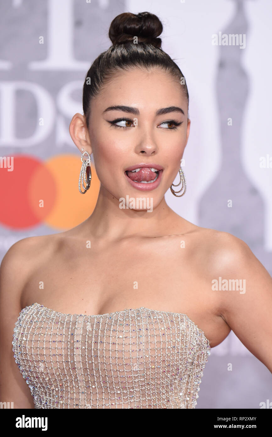 LONDON, UK. February 20, 2019: Madison Beer arriving for the BRIT Awards  2019 at the O2 Arena, London. Picture: Steve VasFeatureflash *** EDITORIAL  USE ONLY *** Stock Photo - Alamy