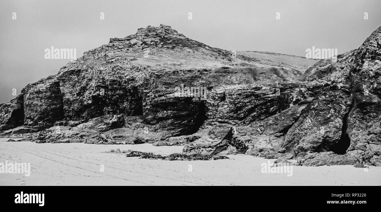 St Agnes Beach in Cornwall a surfers paradise in England Stock Photo