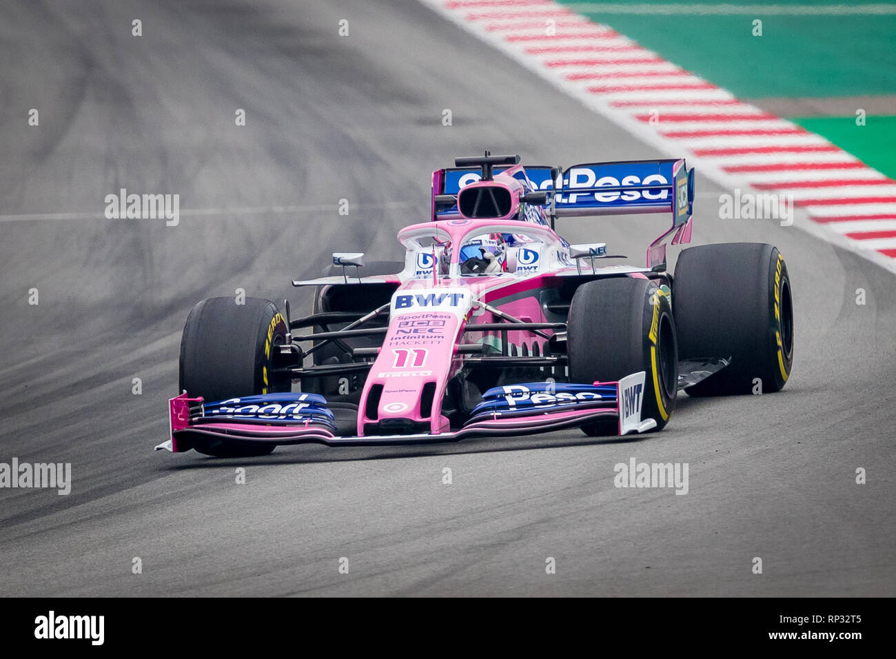 Sergio Perez of SportPesa Racing Point F1 Team seen in action during the  morning of third journey of F1 Test Days in Montmelo circuit Stock Photo -  Alamy