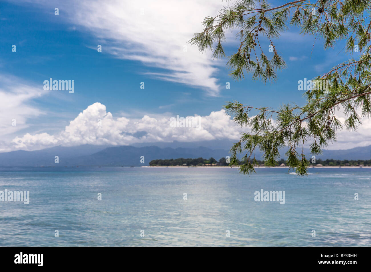 A beach image on the island of Gili Trawangan Located in Bali Indonesia. Stock Photo