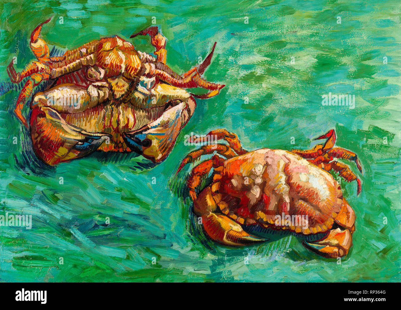 Two Crabs, Vincent Van Gogh, 1889, painting Stock Photo
