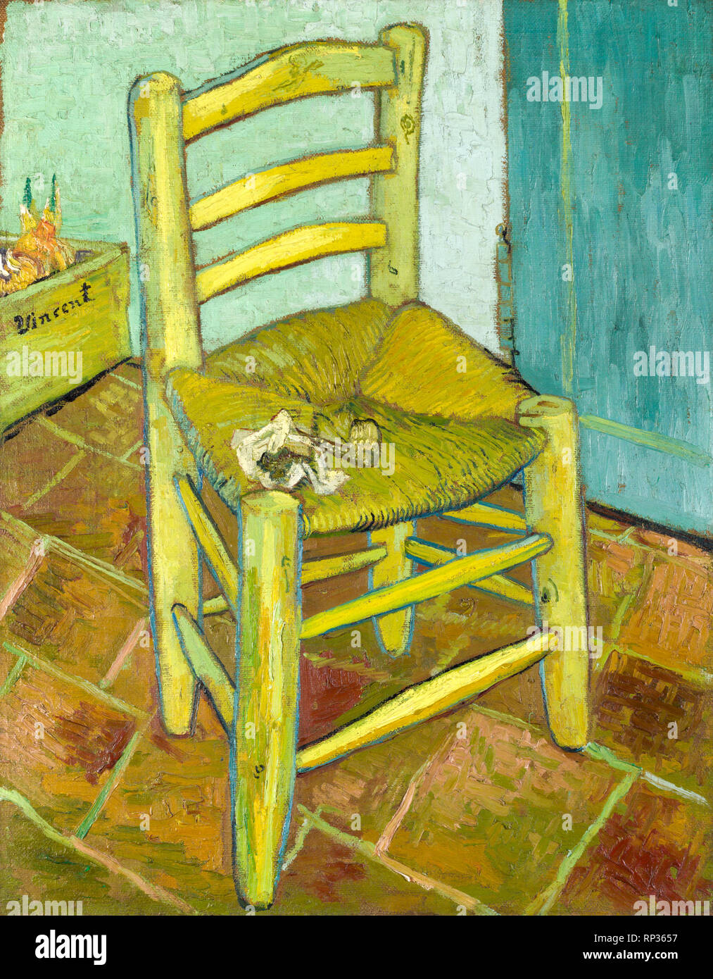 Van Gogh's Chair, Vincent's chair with his pipe, Vincent Van Gogh, 1888 ...