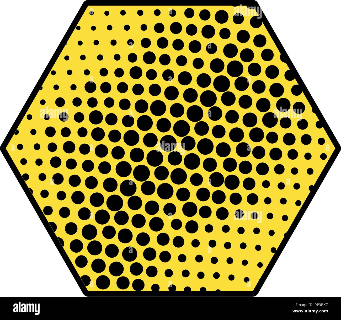 hexagon comic isolated icon Stock Vector