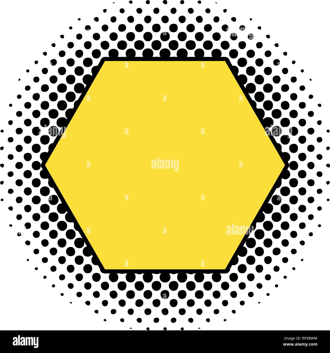 hexagon comic isolated icon Stock Vector