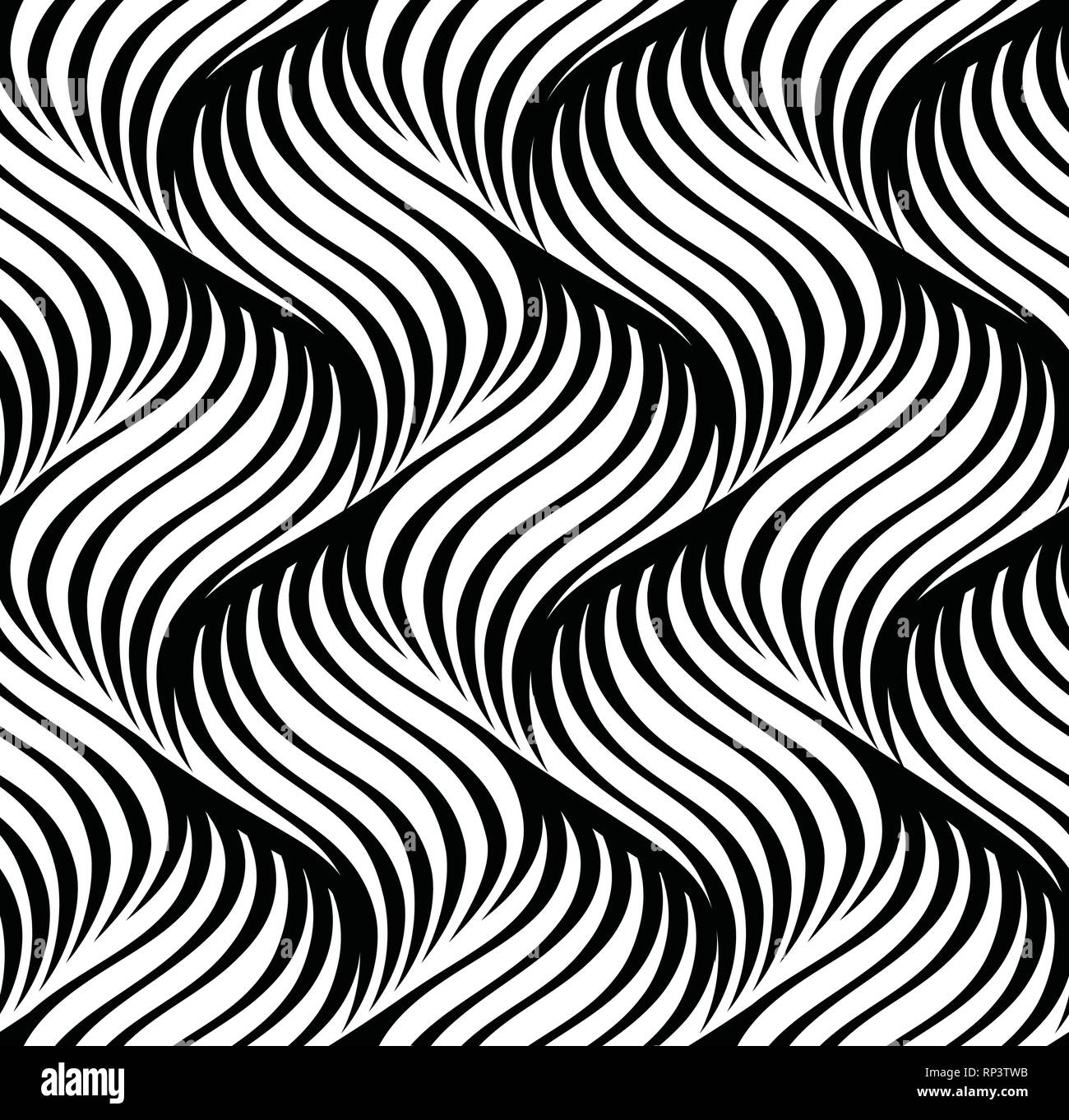 Wavy line seamless pattern. Geometric fabric print texture