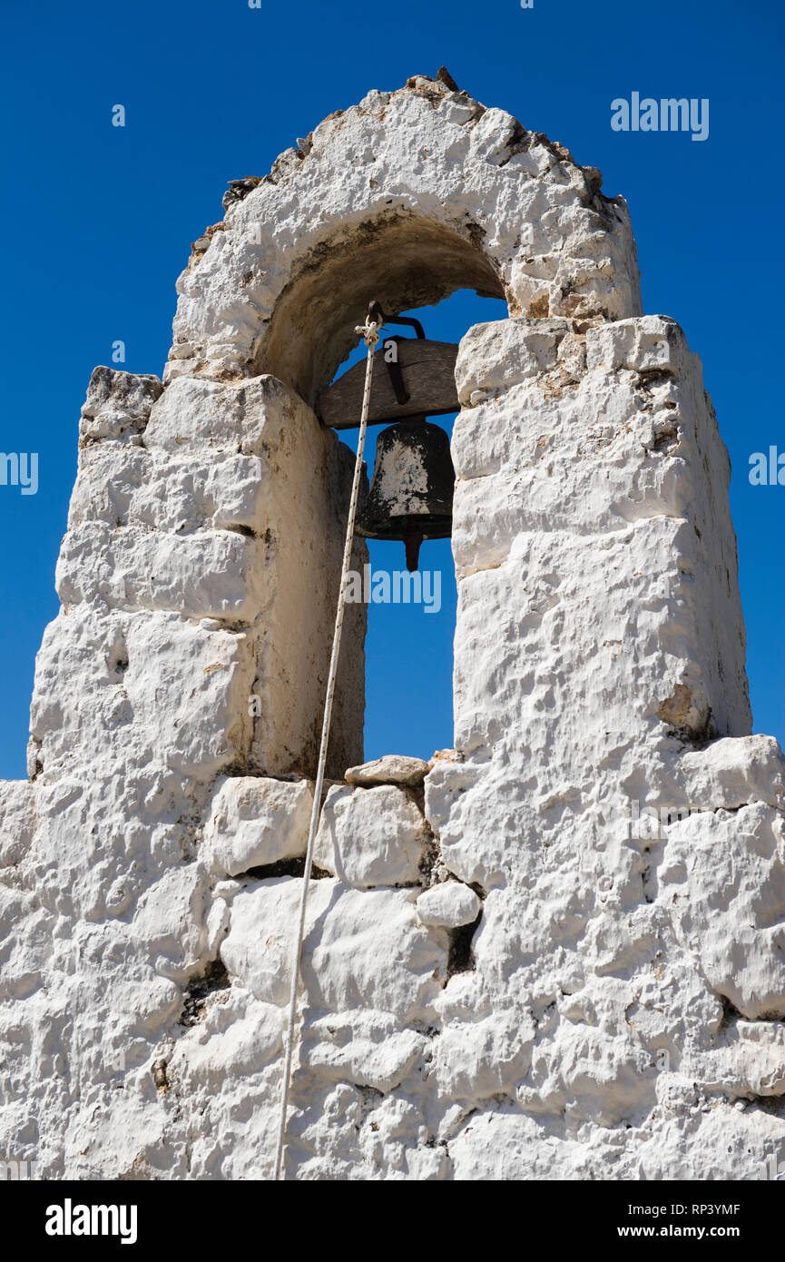 Church bell, Areopoli, The Mani Peninsula, Greece Stock Photo - Alamy