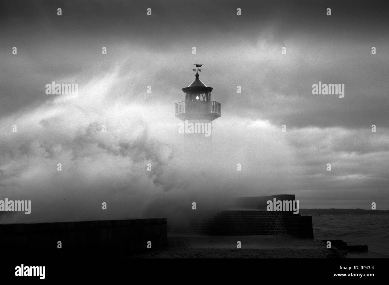21.11.2018, Sassnitz, Mecklenburg-Vorpommern, Germany - Lighthouse Sassnitz. 00Y181121D001CAROEX.JPG [MODEL RELEASE: NOT APPLICABLE, PROPERTY RELEASE: Stock Photo