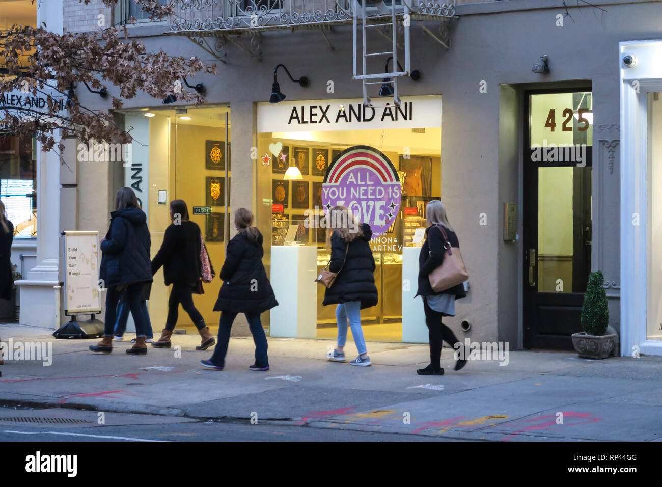 West Broadway in SoHo has many exclusive boutiques, New York City, USA Stock Photo