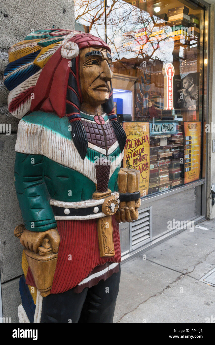 Wooden cigar store indian hires stock photography and images Alamy