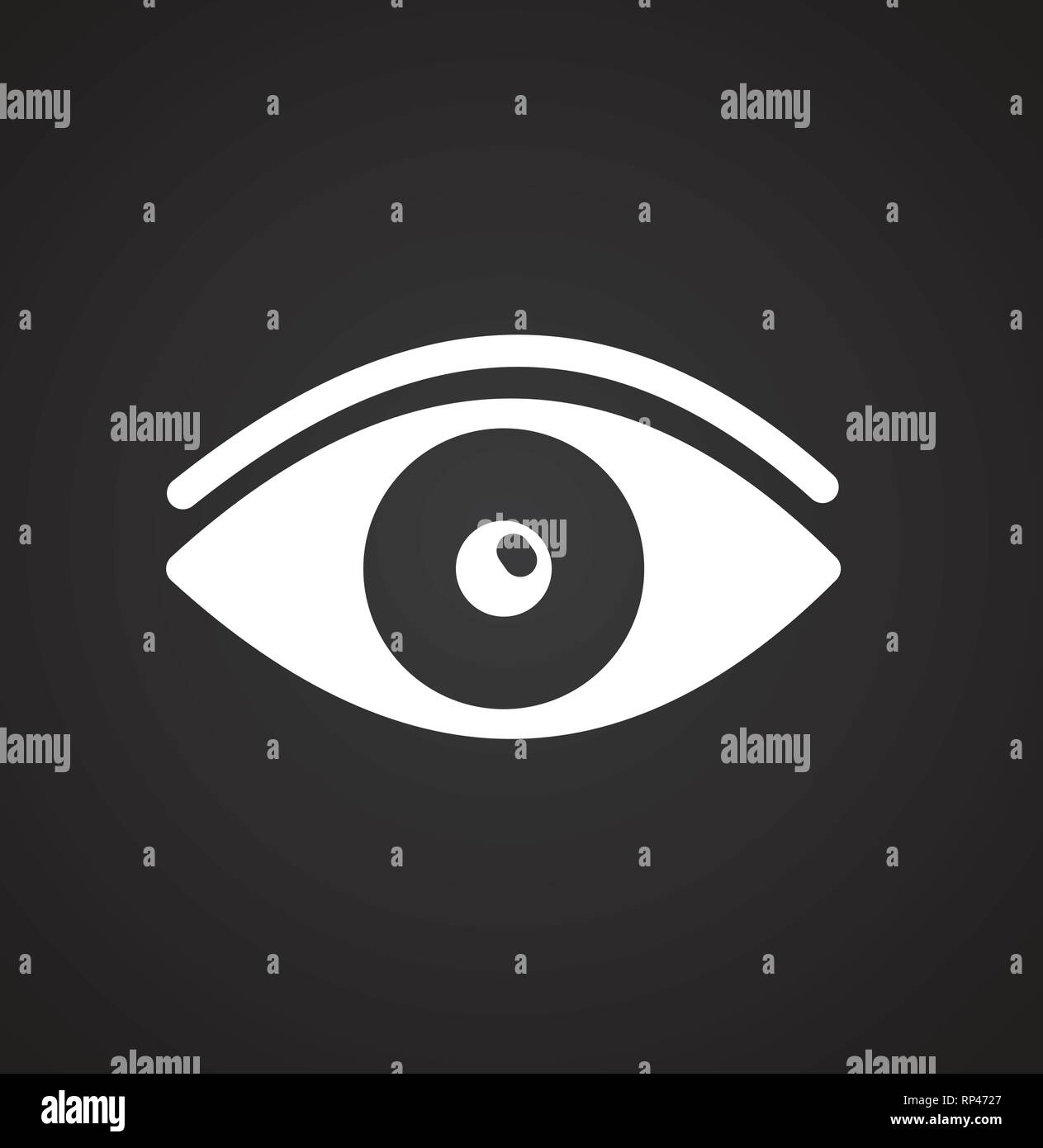 Eye icon on black background for graphic and web design, Modern simple ...